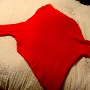 Wooden Ships soft and unique asymmetrical bottom sweater.